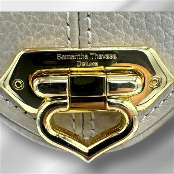 Samantha Thavasa Deluxe Faux Fur & Leather Top Handle Shoulder Bag - Picture 9 of 10